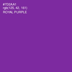 #7D2AA1 - Royal Purple Color Image